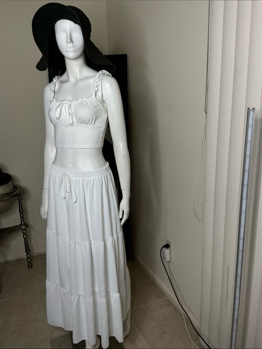 See You Monday White Smocked Maxi Dress with Ruffle Straps - Picture 5 of 10